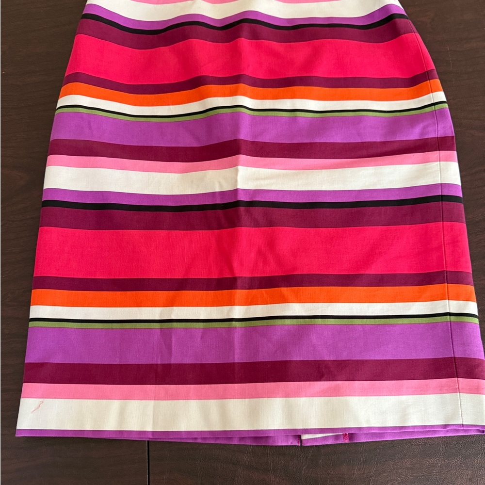 Liz Claiborne Multicolored Bright Striped Pencil Skirt